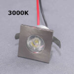 LED zvezdano nebo 1W 3000K kvadrat mat hrom LU16-0113