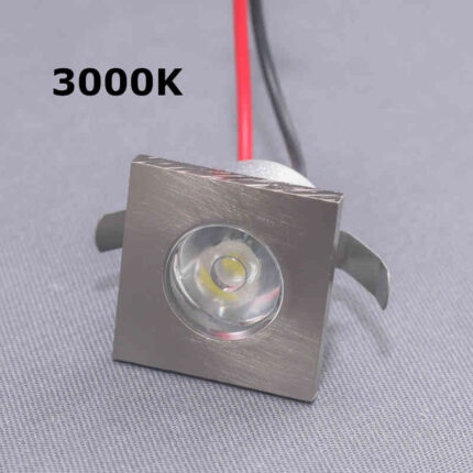 LED zvezdano nebo 1W 3000K kvadrat mat hrom LU16-0113