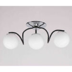 Luster 3xE27 hrom-crna-bela 6017/3