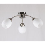 Luster 3xE27 mat hrom-bela 6003/3