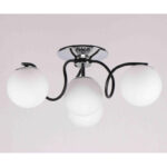 Luster 4xE27 hrom-crna-bela 6017/4