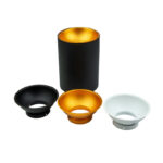 Nadgradna rozetna okrugla mat crna GU10 HDL-3160