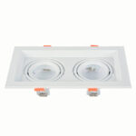 Ugradna rozetna pravougaonik bela GU10 HDL-5600x2