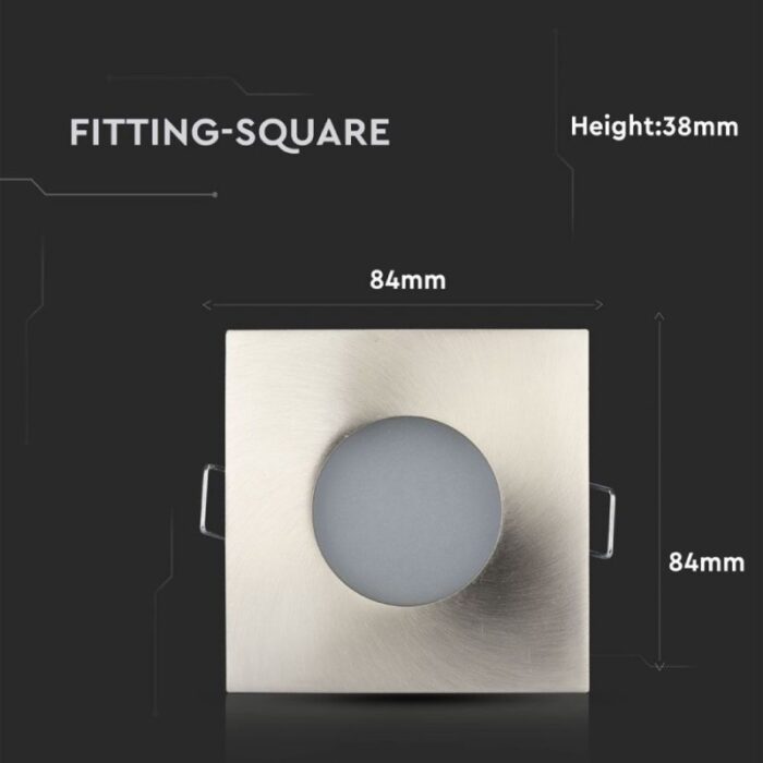 UGRADNA ROZETNA KVADRAT IP54 SKU3616 VTAC dimenzije