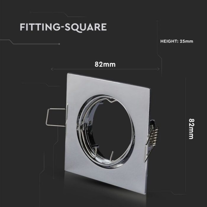 UGRADNA ROZETNA KVADRAT SKU3592 V-tac dimenzije