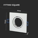UGRADNA ROZETNA KVADRAT SKU3605 V-tac dimenzije