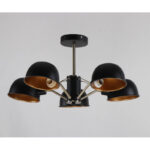 Luster 5xE14 crna-zlatna 6019/5