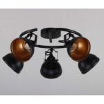 Luster 5xE14 crna-zlatna 6020/5