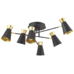 Luster 6xE27 crna-zlatna 6022/6