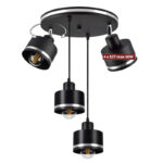 Luster visilica 4xE27 crna-hrom 6027/4