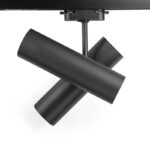 Šinski monofazni top 2xGU10 crni LU35-2303