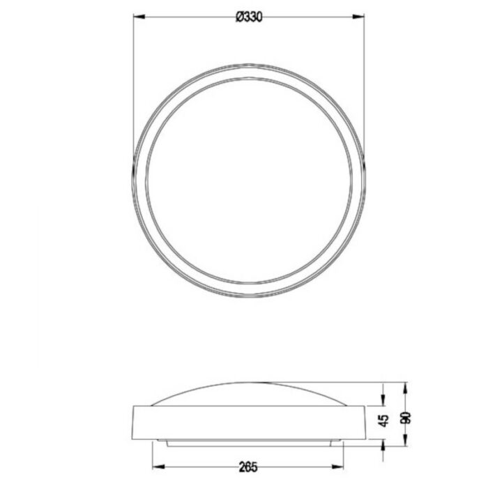 LED Plafonjera CLARIMO 18W IP44 659011832 dimenzije