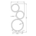 LED Stona lampa RONDO Crna 522610332 dimenzije