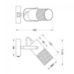 SPOT LAMPA TOSH 1xE14 804370134 dimenzije