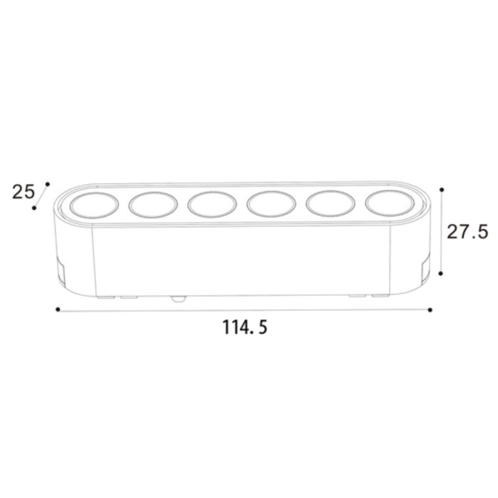 MAGNETNA SINSKA LED SVETILJKA 6W 36° 3CCT ULTRA SLIM dimenzije