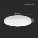LED PLAFONJERA DOME 36W 4000K IP44 SKU 76401-24 v-tac dimenzije