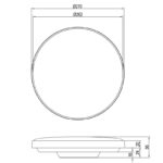 LED PLAFONJERA SPICA 18W 4000K IP44 R67851101 dimenzije