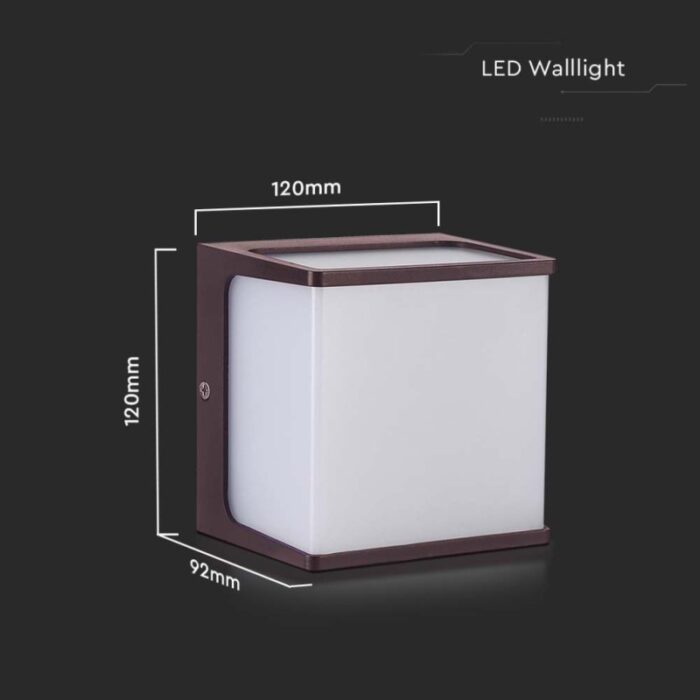 LED ZIDNA LAMPA 8W 3000K IP65 SKU 10282 dimenzije
