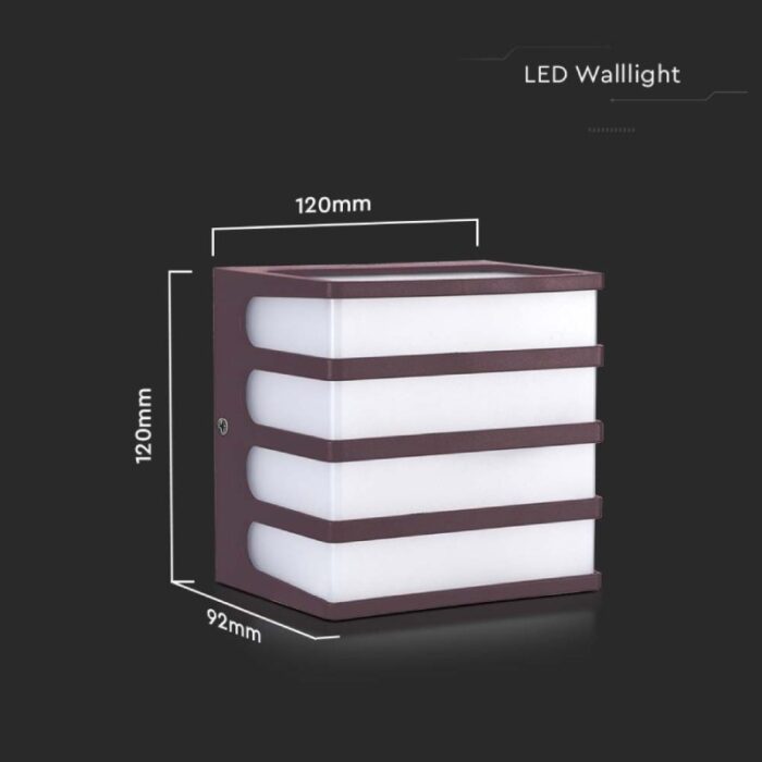 LED ZIDNA LAMPA 8W 4000K IP65 SKU 10285 dimenzije