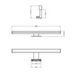 LED ZIDNA LAMPA LINO 11W 3000K IP44 284116006 dimenzije