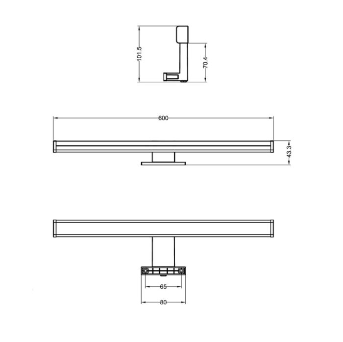 LED ZIDNA LAMPA LINO 11W 3000K IP44 284116006 dimenzije