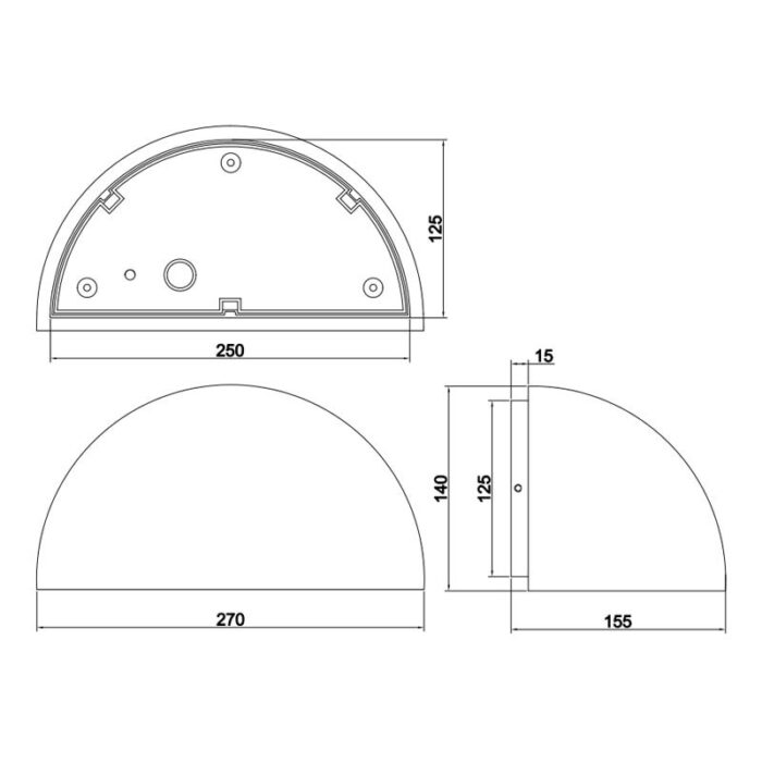 ZIDNA LAMPA MAAS 1XE27 262460166 dimenzije