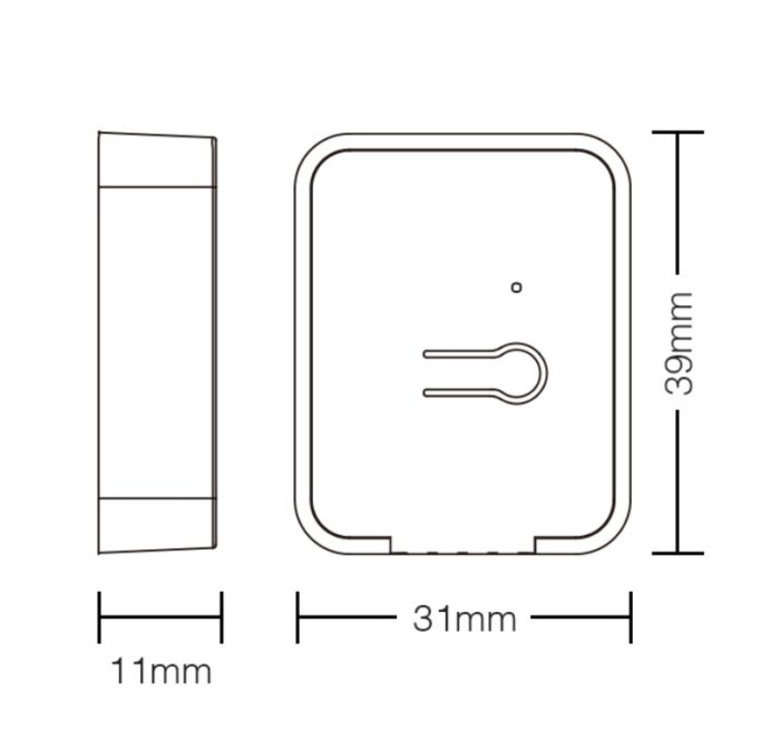 BEZICNI LED DIMER 3 ZONE PUSH2-3 dimenzije