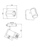 SPOT LAMPA GILLAN 1XGU10 814570165 dimenzije